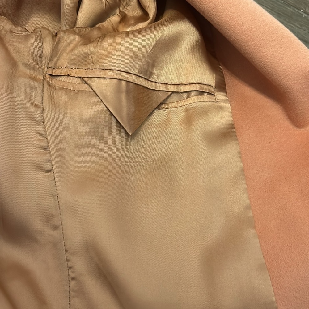 Women's cashmere coral pink Henri Bendel vintage blazer size 10 made in Italy - Picture 12 of 16